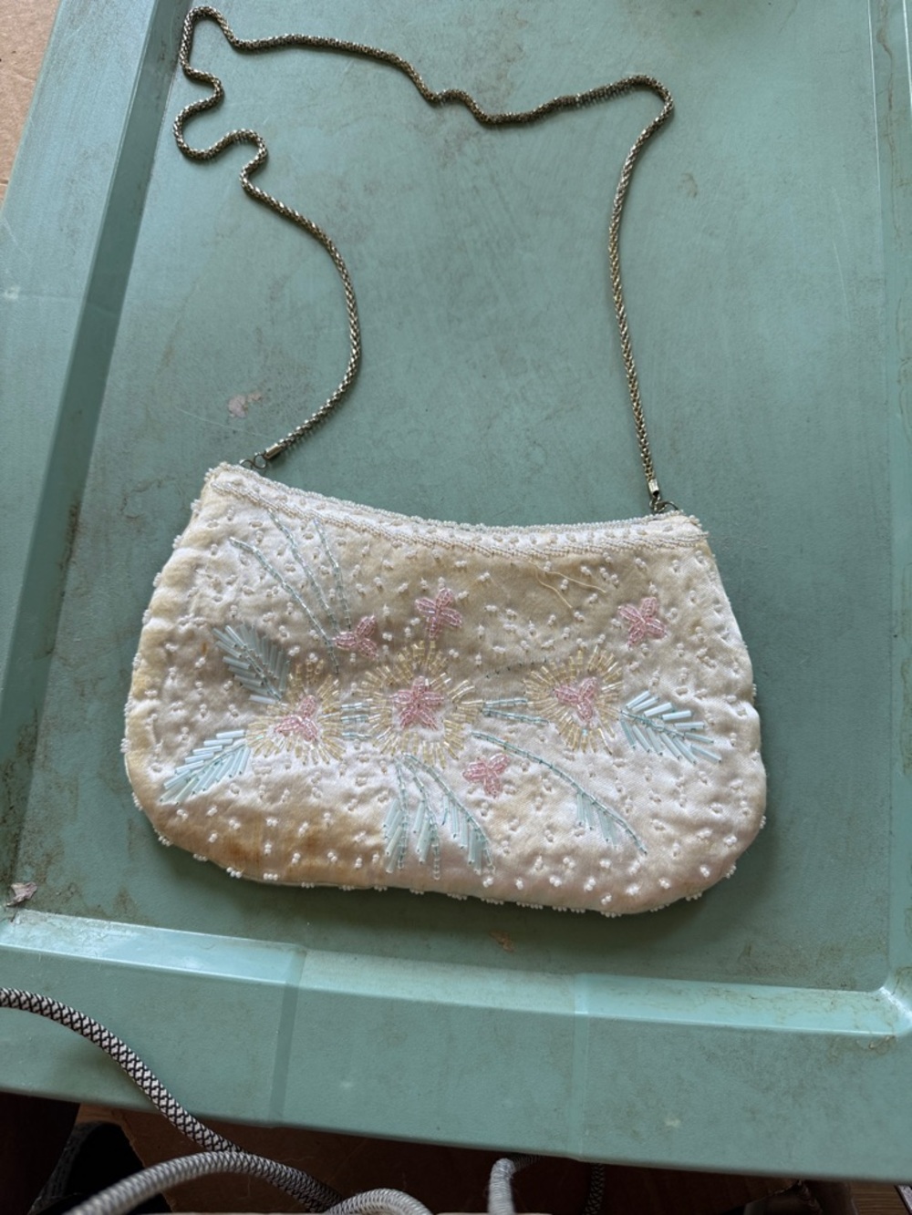NWOT-BAG Formal Silk Beaded  Pastel Colors
HAND MADE designed Le Royal Ltd
